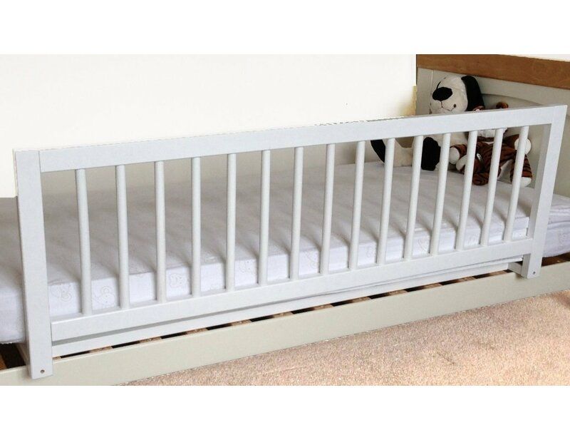 Child From Falls With Bed Guard Rails, Wooden Bed Safety Guard