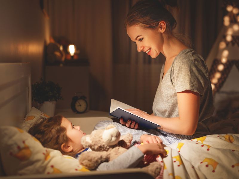 Child having a bedtime story