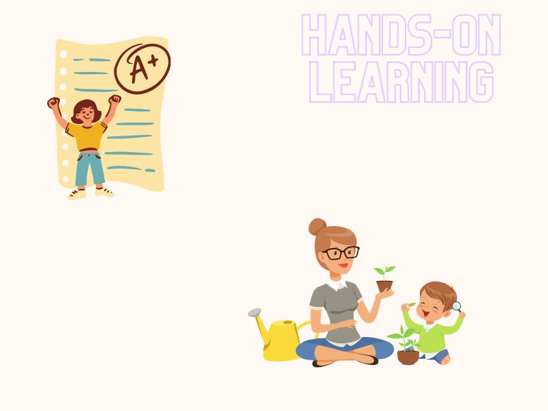 Hands on learning Montessori at home graphic