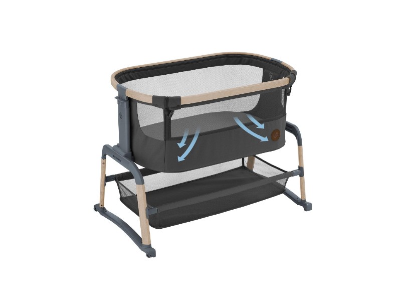 All round breathability mesh features of the Maxi Cosi Iora Air Co-Sleeper Crib