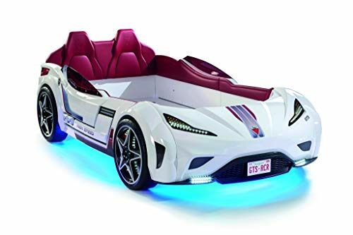 3ft Single Kids GTS Race Car Bed With LED Lights & Sound