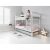 Brighton Triple Bunk Bed with 3 Single Beds in White