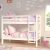 3ft Double Bed Solid White Wooden Double Bunk Bed Frame Bedroom 