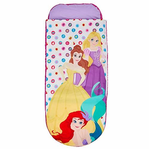 Disney Princess Junior ReadyBed – 2 in 1 kids sleeping bag and inflatable air bed in a bag with a pump