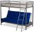 Double BUNK BED Futon (FRAME ONLY) IN SILVER METAL FINISH