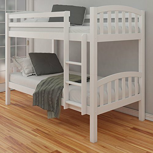Happy Beds American Solid White Wooden Bunk Bed Frame