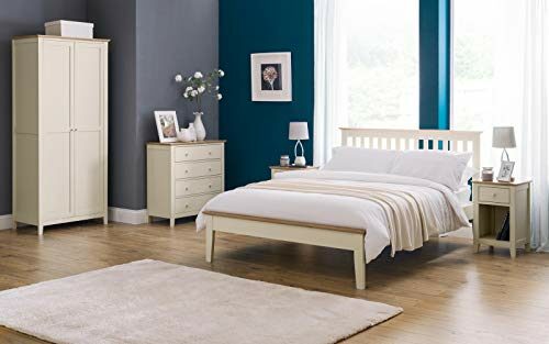 Salerno Ivory and Oak Finish Wooden Bed | Compare Prices