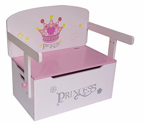 Kiddi Style 3in1 Princess Convertible Toy Box + Bench & Table