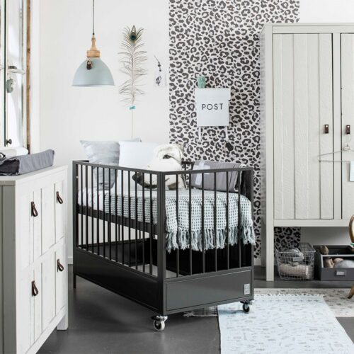 Loft Metal Baby Cot in Anthracite