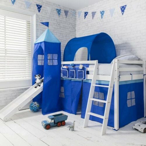 Moro Cabin Bed Midsleeper with Slide & Brilliant Blue Package