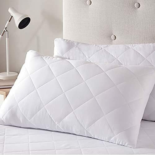 Pack of 2 Quilted Cot Pillows for Toddler Cot Bed