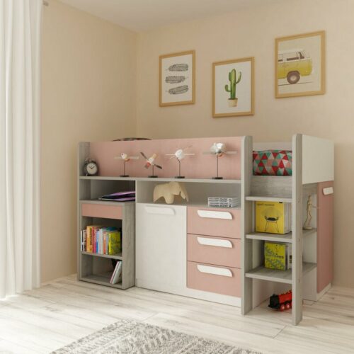 Ryland European Single Mid Sleeper Bed with Chest of Drawers from Harriet Bee