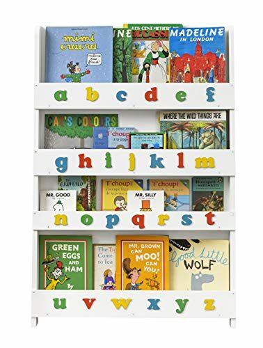 Tidy Books Childrens Wooden ABC Bookcase Montessori Book Display