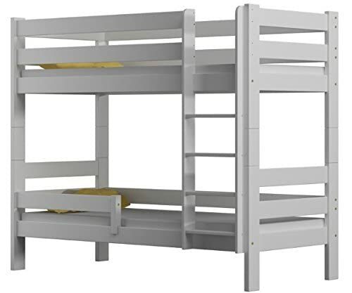 WNM Group Bunk Bed Sophie, two sleeper, pine wood bed frame 180×80 (White)